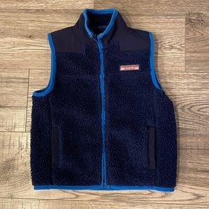 Vineyard Vines Boys Sherpa Fleece Full Zip Vest